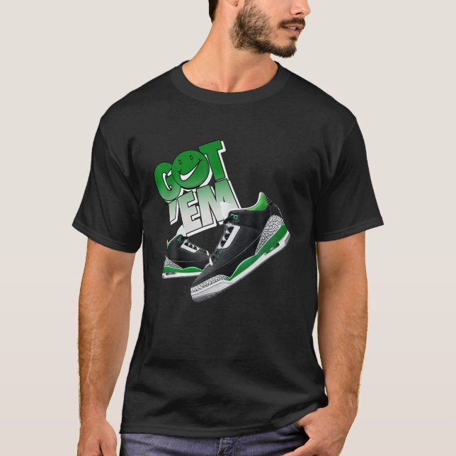 Pine Green 3S T-Shirt Got Em auf 3 Retro Pine (Vorderseite)