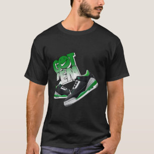 Pine Green 3S T-Shirts, um Sneaker Match T-Shirts