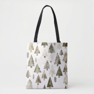 Pine Green Cream Christmas Trees