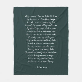 Pine Green Custom Poem Song Lyric Quote Fleecedecke