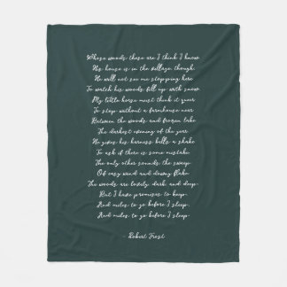 Pine Green Custom Poem Song Lyric Quote Fleecedecke
