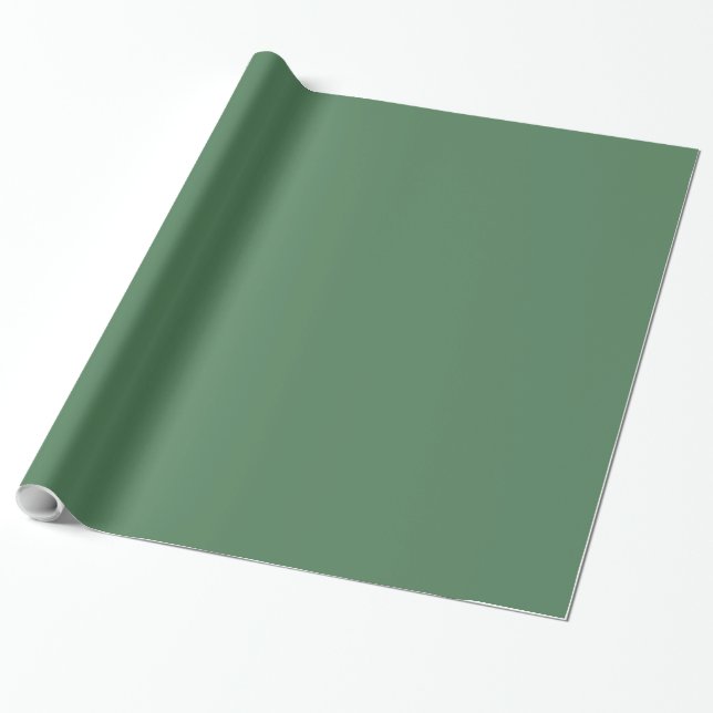 Pine Green Dunkel Solid Color Geschenkpapier (Ungerollt)