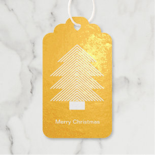 Pine Green Gold Glitzy Glitzer Weihnachten Geschenkanhänger