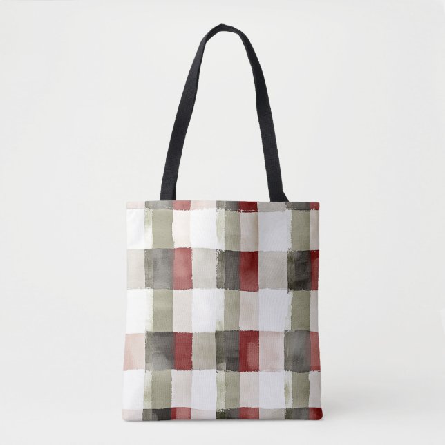 Pine Green Ivory Red Stripes Weihnachten (Vorderseite)