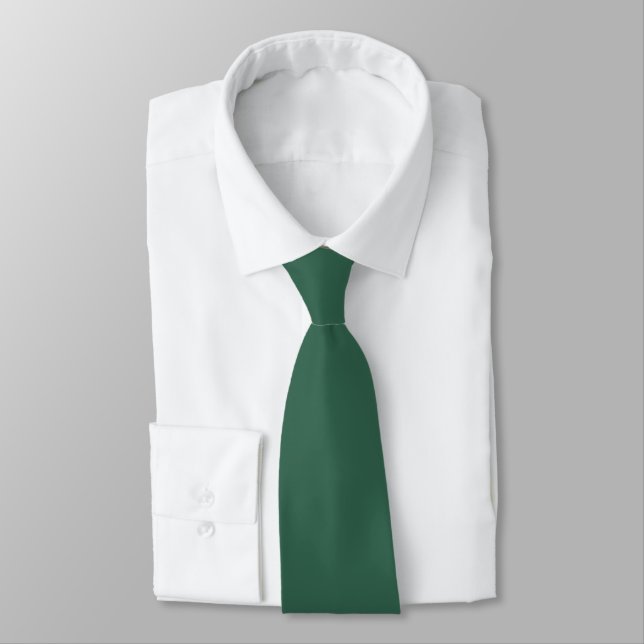 Pine Green Solid Neck Tie Krawatte (Gebunden)