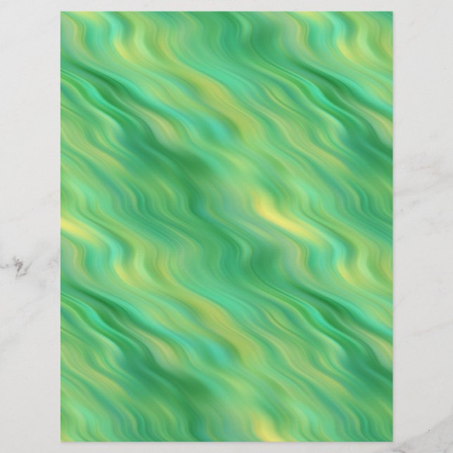 Pine Green Wavy Textur (Vorderseite)