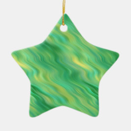 Pine Green Wavy Textur Keramik Ornament