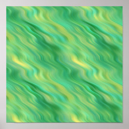 Pine Green Wavy Textur Poster