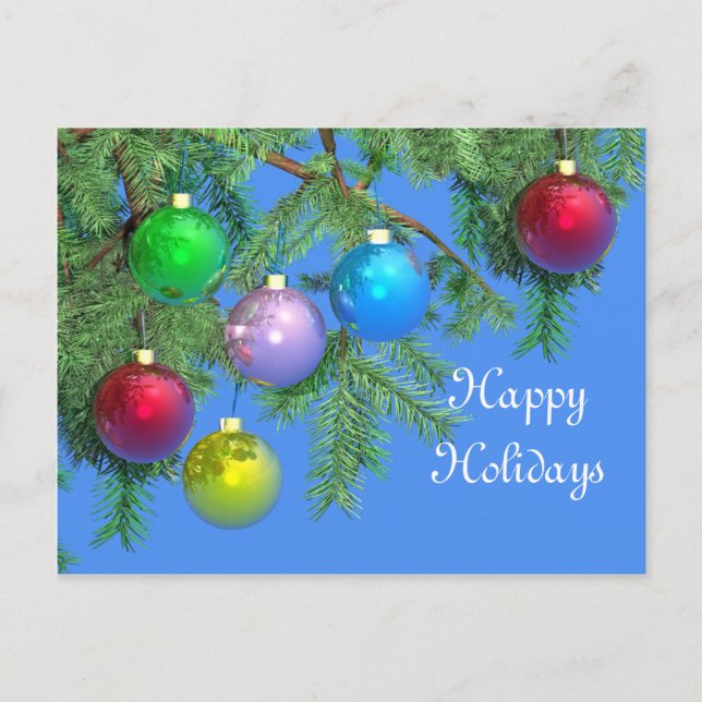 Pine Holiday auf der Blue Postcard Feiertagspostkarte (Vorderseite)