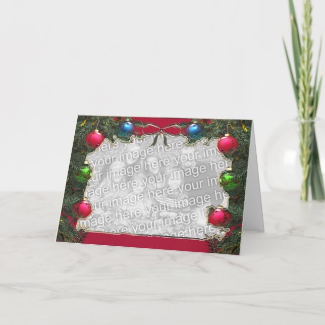 Pine Holiday (Foto) Feiertagskarte (Vorderseite)