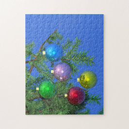 Pine Holiday in Blue Puzzle