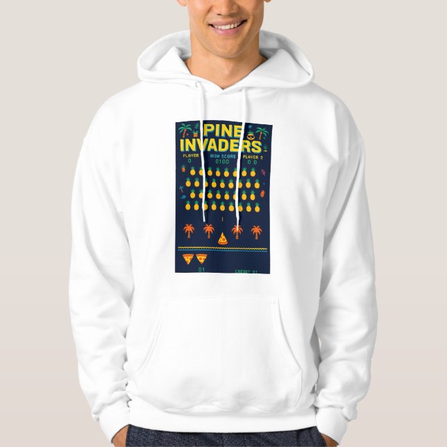 Pine Invaders-Pineapple Empire Retro Games Serie Hoodie (Vorderseite)