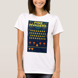 Pine Invaders-Pineapple Empire Retro Games Serie T-Shirt