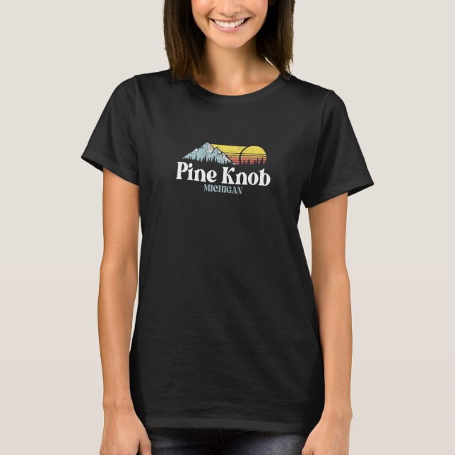 Pine Knob MICHIGAN, Ski Snowboarding Vacations Hik T-Shirt (Vorderseite)