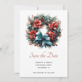 Pine Kreath mit Holly Christmas Save The Date