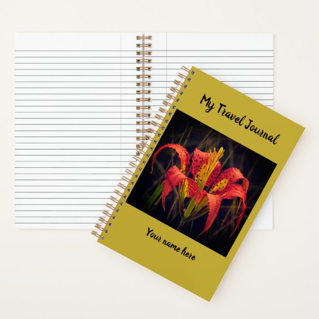 Pine Lily Spiral Notebook Notizbuch (Innen)