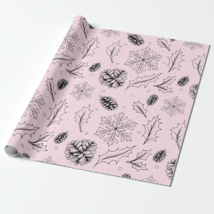 Pine Mais Blätter Baumschneeflocken, saisonale hei Geschenkpapier
