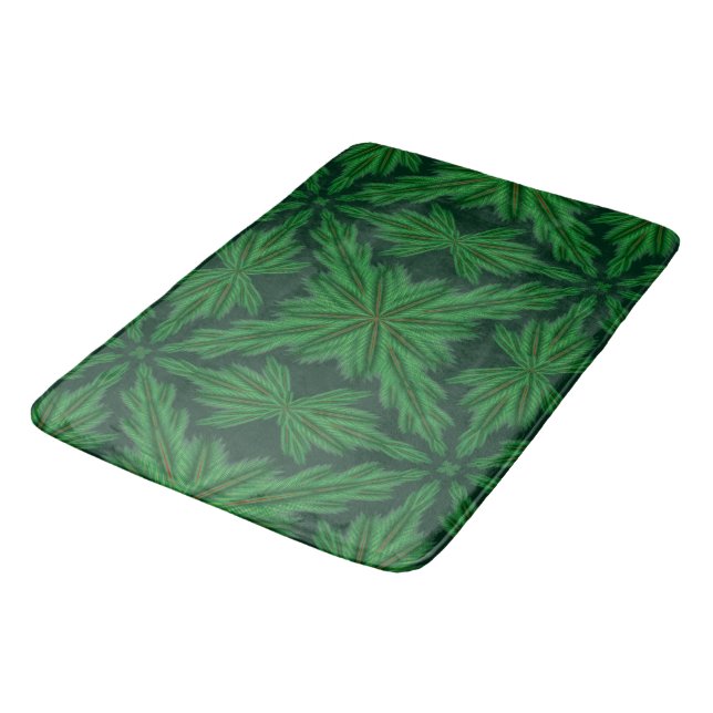 Pine Mandala Forest Bath Mat Badematte (Schrägansicht)