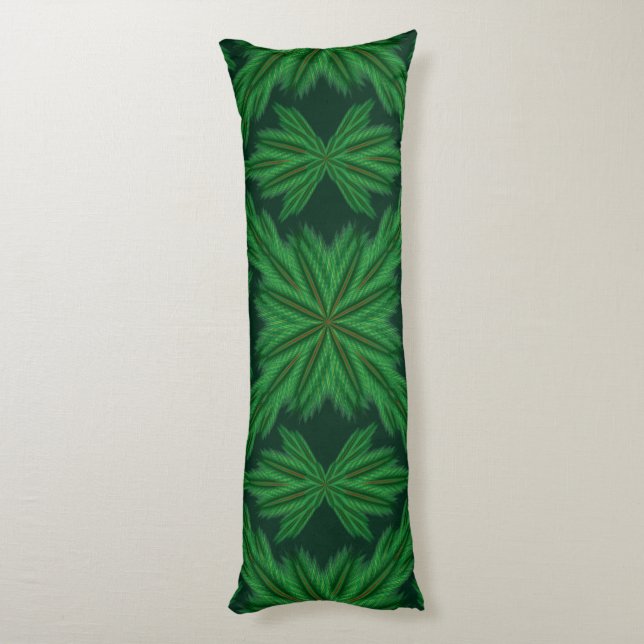 Pine Mandala Forest Body Pillow Seitenschläferkissen (Rückseite (Vertikal))