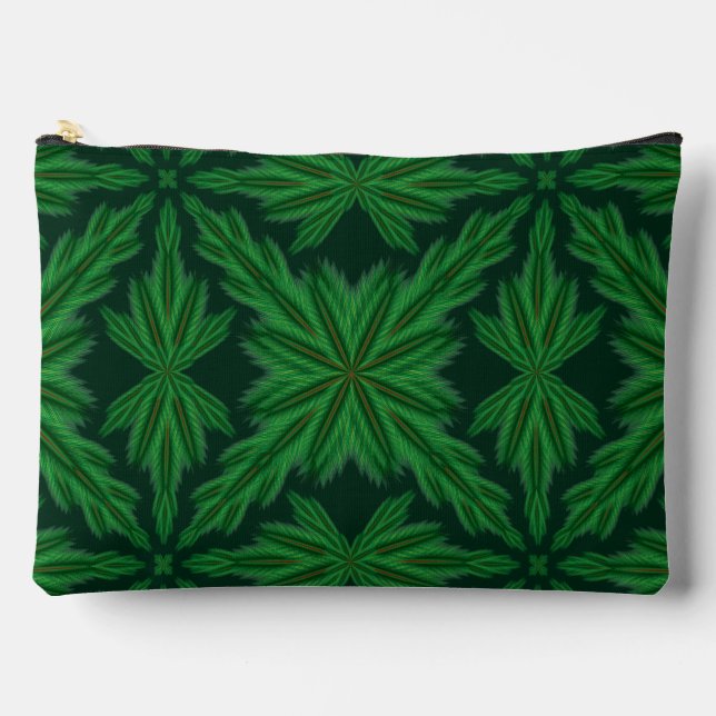 Pine Mandala Forest Large Pouch Zubehörtasche (Vorderseite)