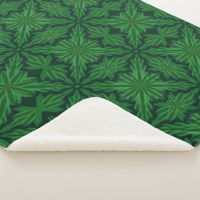 Pine Mandala Forest Sherpa Blanket (3 Größe) Sherpadecke (3/4)
