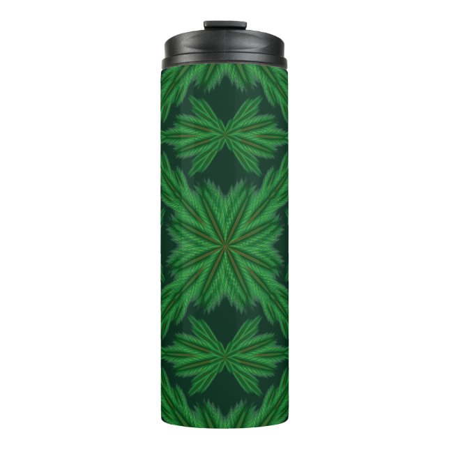 Pine Mandala Forest Thermal Travel Tumbler Thermosbecher (Vorderseite)