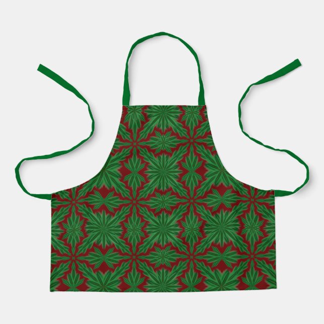 Pine Mandala Garnet Kleine Schürze (Vorderseite)