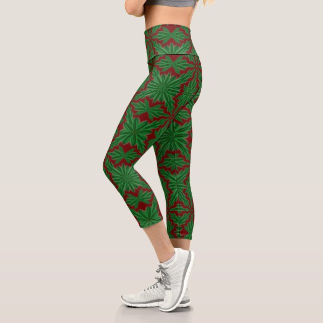 Pine Mandala Garnet Leggings Hochgebirge Capri (Links)