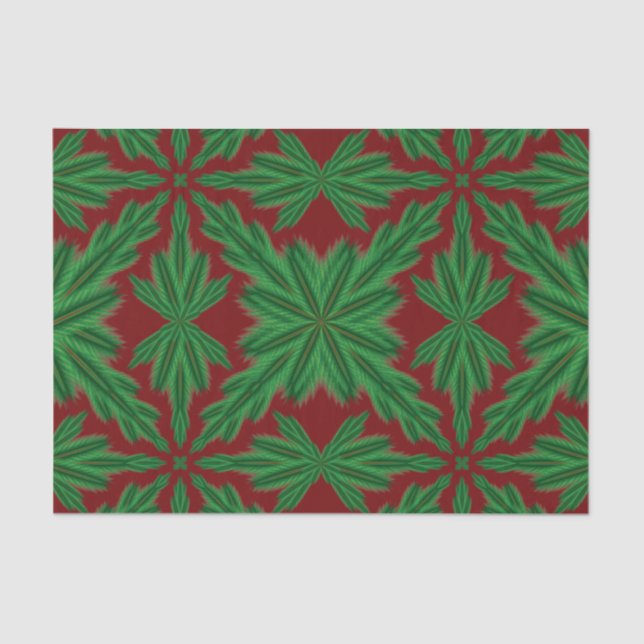 Pine Mandala Garnet Tissue Paper Seidenpapier (Vorderseite)