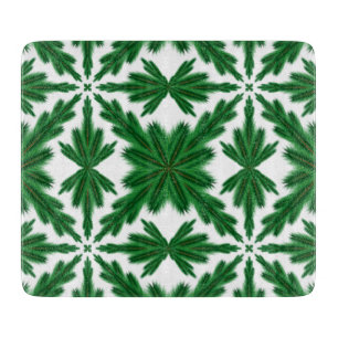Pine Mandala Glass Cutting Board Schneidebrett