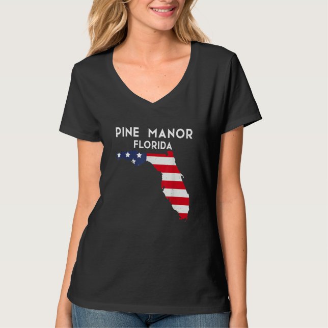 Pine Manor Florida USA State America Travel Florid T-Shirt (Vorderseite)