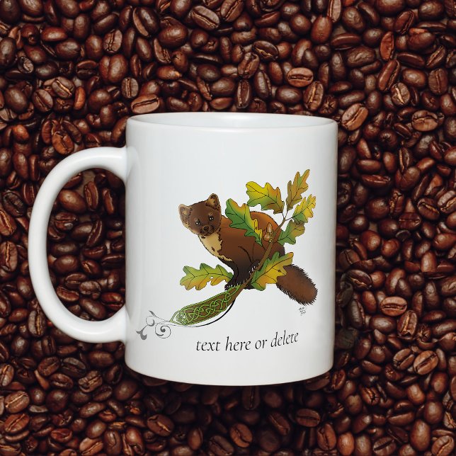 Pine Marten Herbstleaves Kaffeetasse (Von Creator hochgeladen)