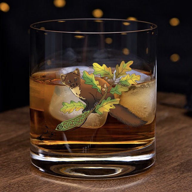 Pine Marten Herbstleaves Whiskyglas (Von Creator hochgeladen)