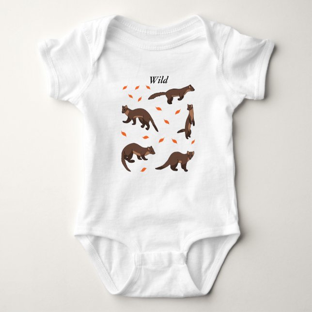 Pine Martens Baby Strampler (Vorderseite)
