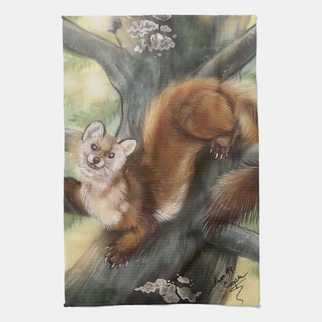 Pine Martin Geschirrtuch (Vertikal)