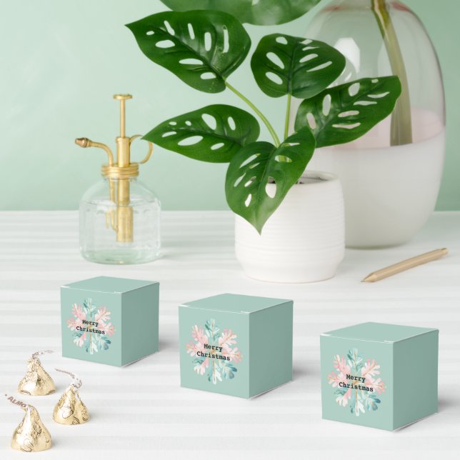 Pine Mint Snowflake Frohe Weihnachten Geschenkschachtel (Zahlreiche)