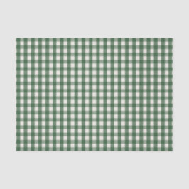 Pine Needle Lane - Pine Green Gingham Pattern Seidenpapier