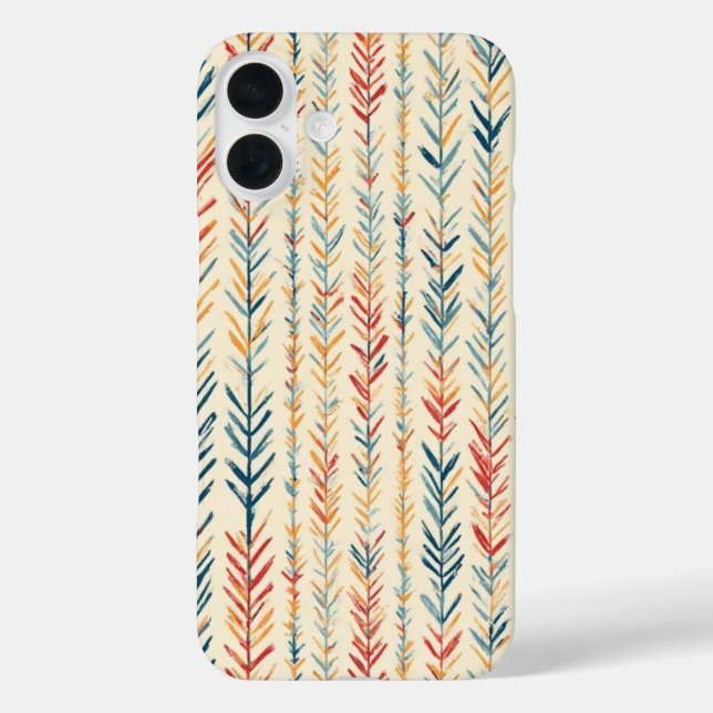 Pine Needle Streifen - IPhone 16 Fall Case-Mate iPhone Hülle (Rückseite)