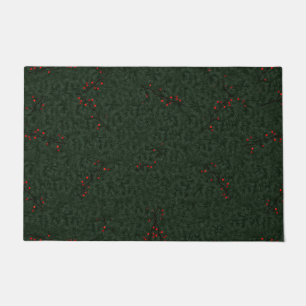 Pine Needles und Red Berries Fußmatte