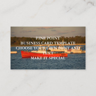 PINE POINT GESCHÄFTSKARTENVORLAGE VISITENKARTE