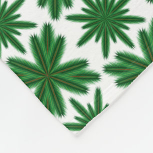 Pine Snowflakes Fleece Blanket (3 Größen)