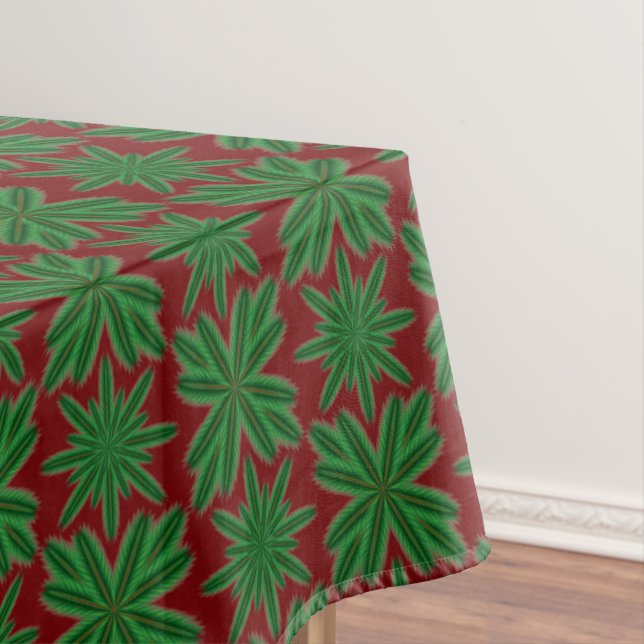 Pine Snowflakes Garnet Tablecloth (3 Größen) Tischdecke (Beispiel)