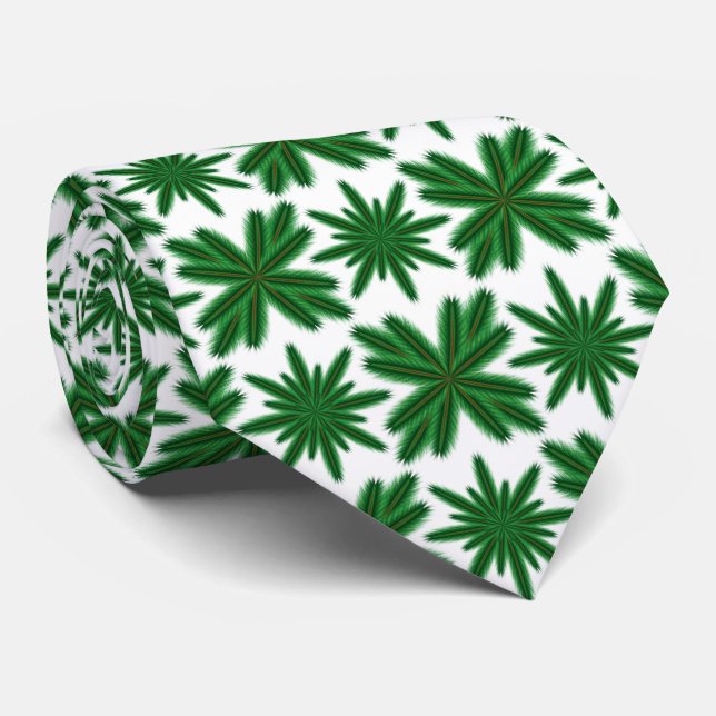 Pine Snowflakes Neck Tie Krawatte (Gerollt)