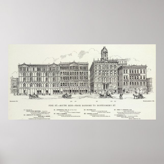 Pine South side Sansome und Montgomery Poster (Vorne)