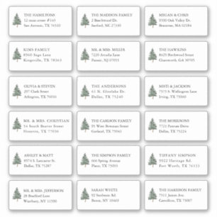 Pine Tree 18 Wedding Guest Name Address Aufkleber