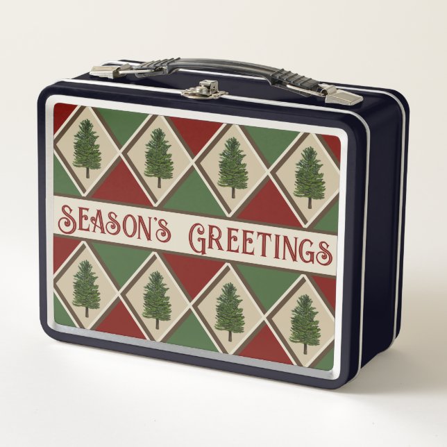 Pine Tree and Harlequin Lunch Box (Vorderseite)