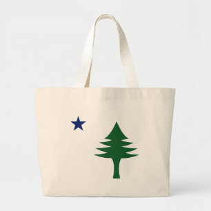 Pine tree and star 1901 Fahne des Maine-Staat Jumbo Stoffbeutel