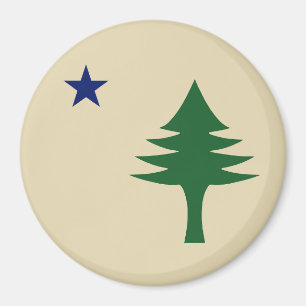 Pine tree and star 1901 Fahne des Maine-Staat Magnet