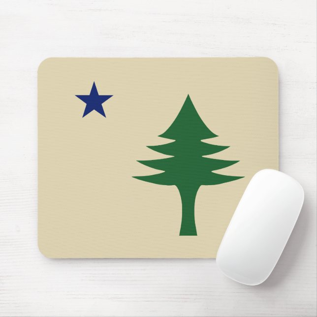 Pine tree and star 1901 Fahne des Maine-Staat Mousepad (Mit Mouse)
