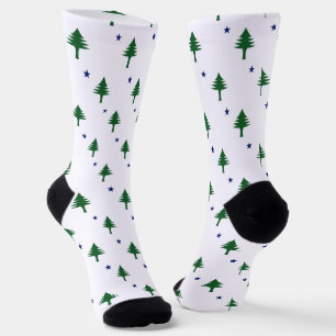 Pine tree and star 1901 Fahne des Maine-Staat Socken